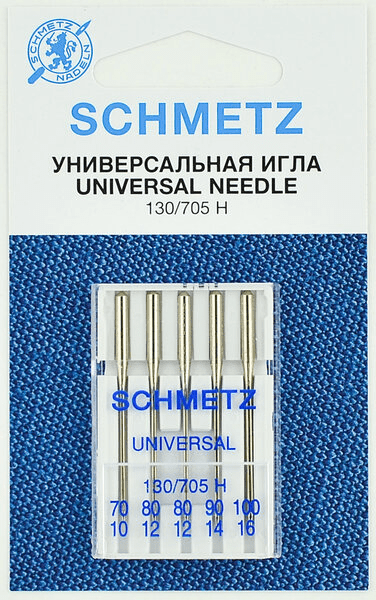 Иглы Schmetz универсальные (70x1, 80x2, 90x1, 100х1), 5 шт в Кодинске