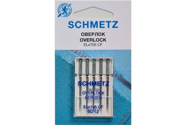 Иглы Schmetz для оверлока ELx705 CF №80, 5 шт в Кодинске